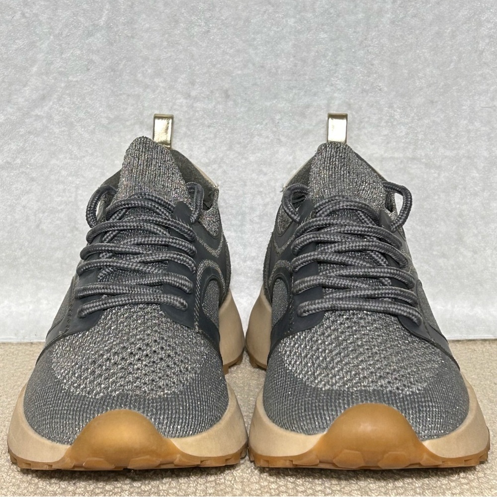 Steve Madden Womens Grey Wealthy Knit Casual Fashion Sneakers Shoes SZ 9M - Picture 3 of 11